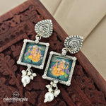 Alluring Painted Ganesha Chandbali (C7459)