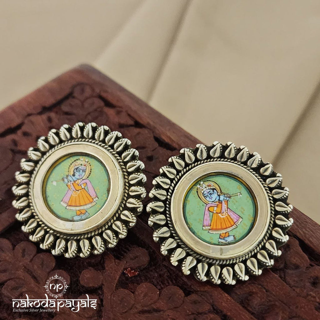 Dainty Krishna Painted Studs (S8591)