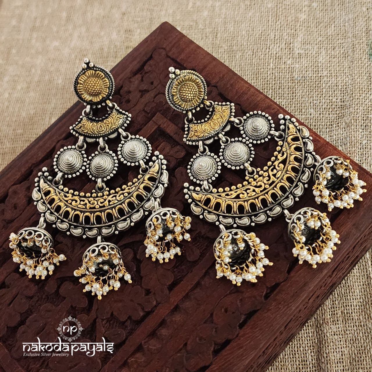 Appealing Moon Triple Jhumka (DT0826)