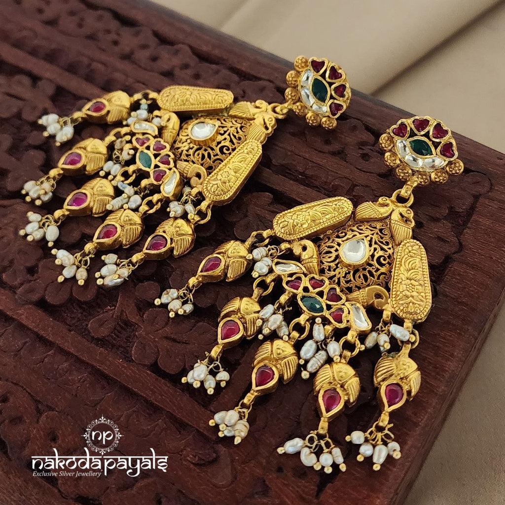 Peacock Kundan Chandbali (GE6462)