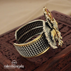 Dual Tone Kundan Cuff Kada Single 2.4 (K4264)