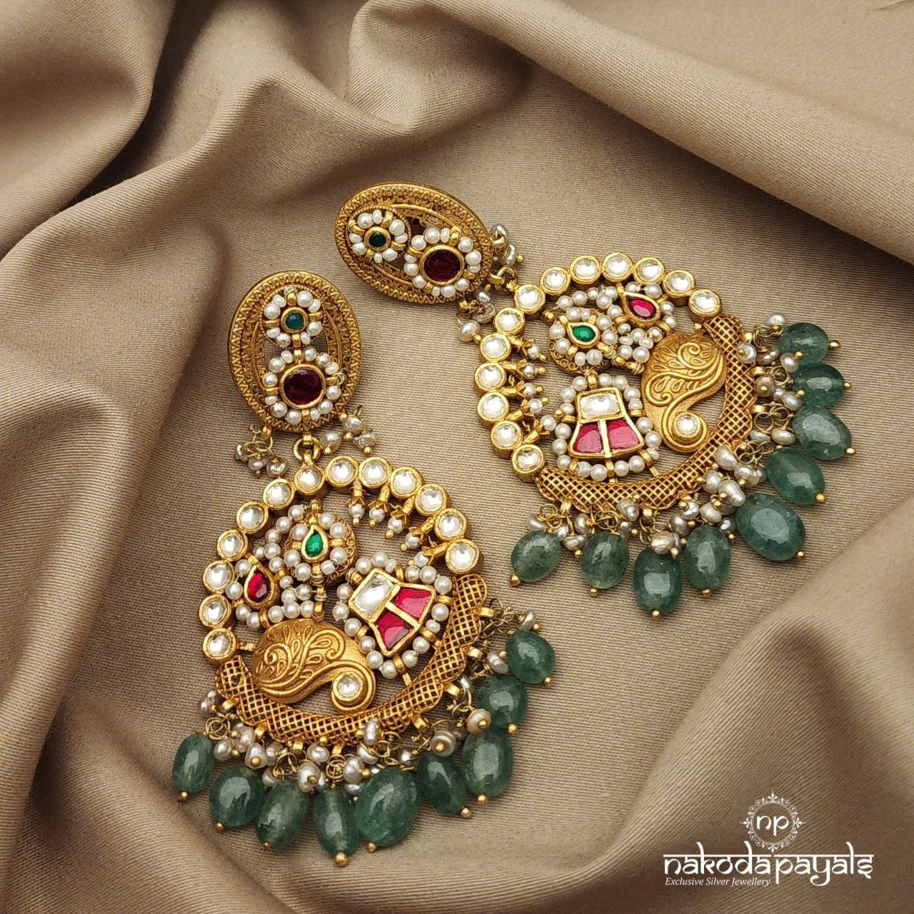 Rarest Pearled Kundan Chandbali (GE6530)