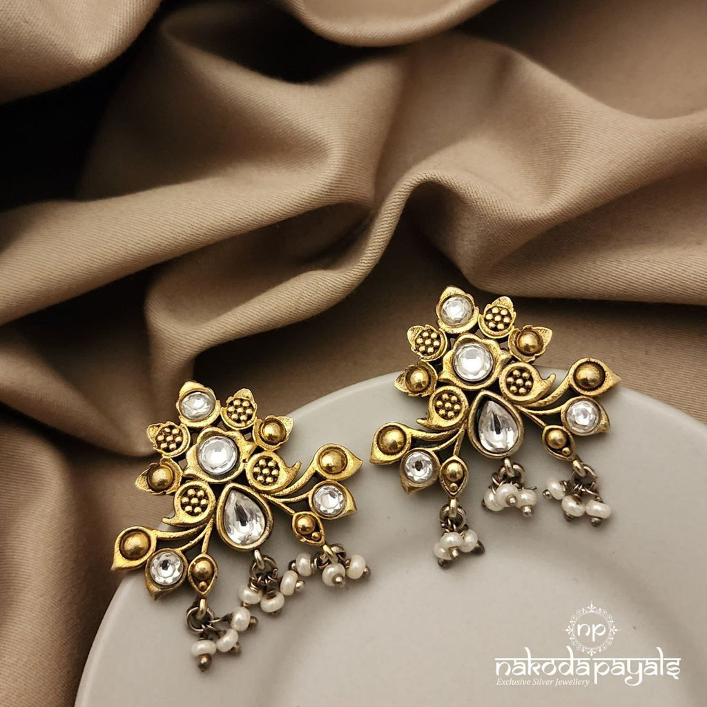 Kundan Dual Tone Studs (DT0949)