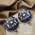 Ravishing Blue Kundan Studs (S8599)