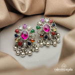 Oval Navarathna Studs (S8613)