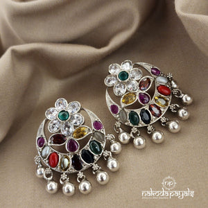 Navarathna Moon Studs (S8628)