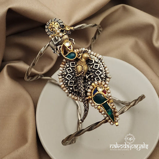Adjustable Peacock Kundan Armlet (K4268)
