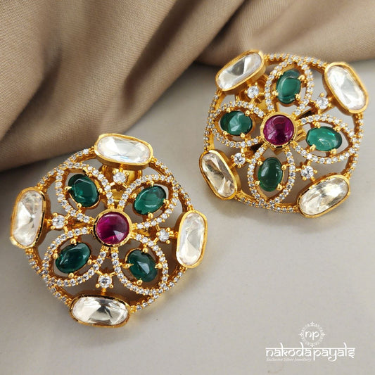 Enticing Green Moissanite Studs (GE6638)