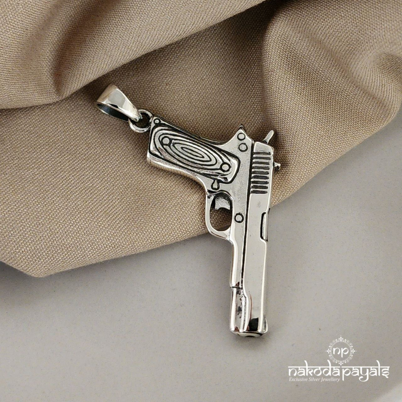 Engraved Pistol Pendant (ST2112)