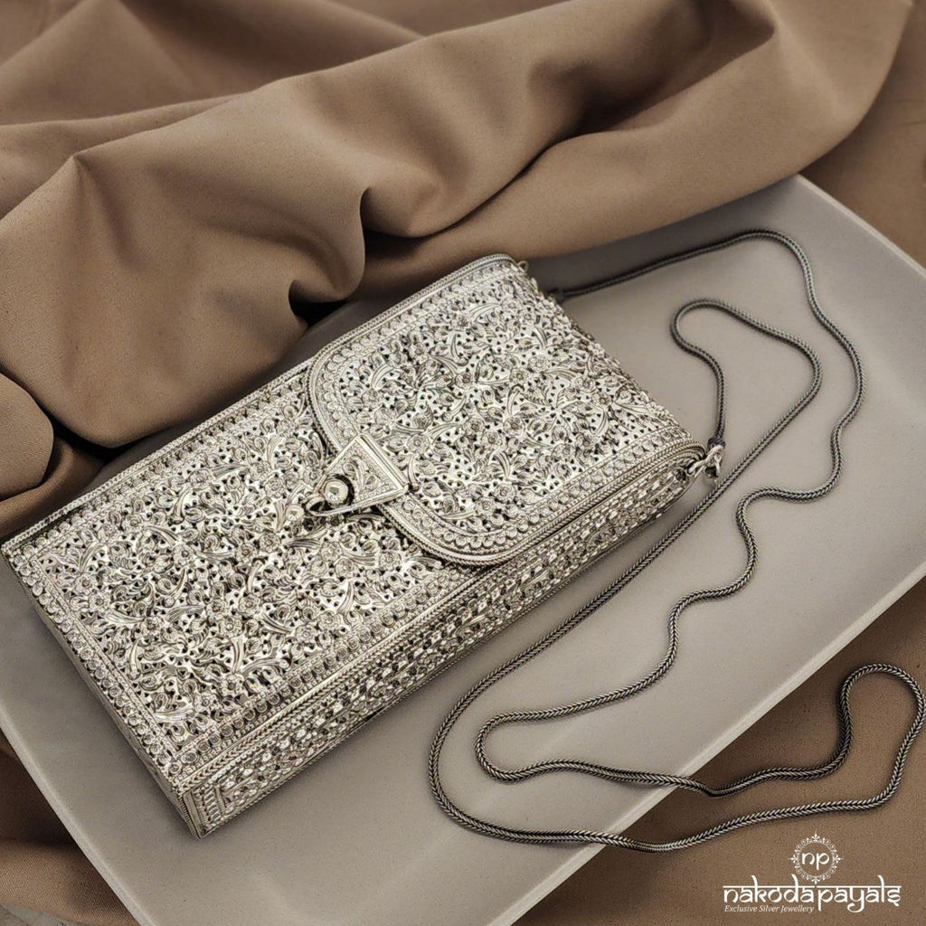 RARE Preloved Tiffany & Co. Handbag Purse Retired Keychain Key Ring Silver