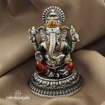 Enameled  Ganesha Idol (Aa0617)