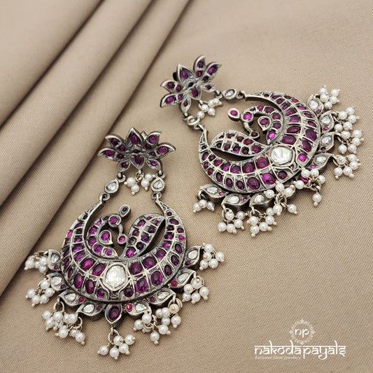 Lotus Peacock Chandbali (C7559)