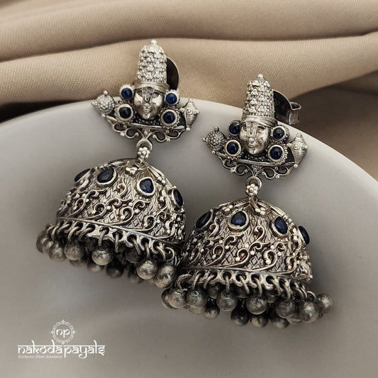 Blue Tirupati Balaji Jhumka (J5202)