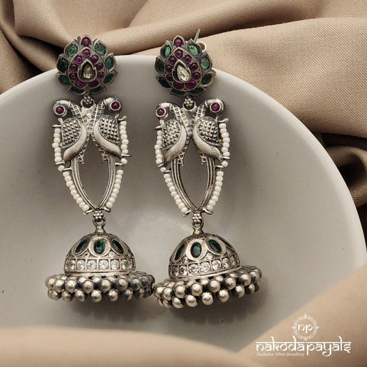 Parrot Pairs Unique Jhumka)(J5259)