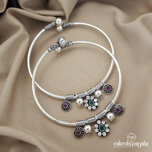 Movable Charms Ankle Kada Pair (Ak1242)