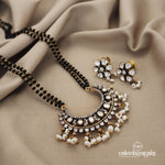 Moissanite Moon Mangalsutra with Earrings (MS0423)
