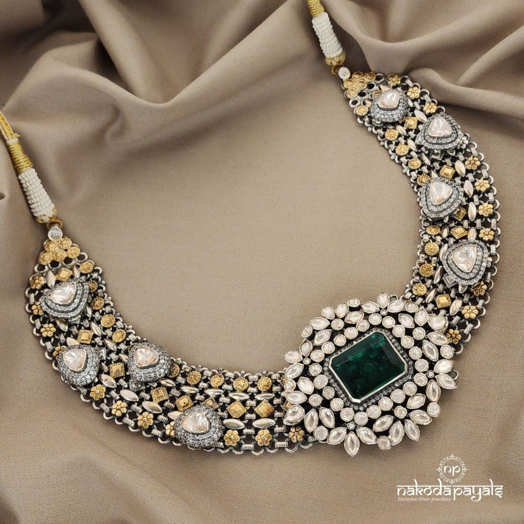 Grandeur Emerald Moissanite Neckpiece (N9028)