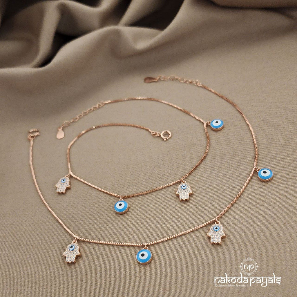 Rosegold Evil Eye Anklets (A4802)