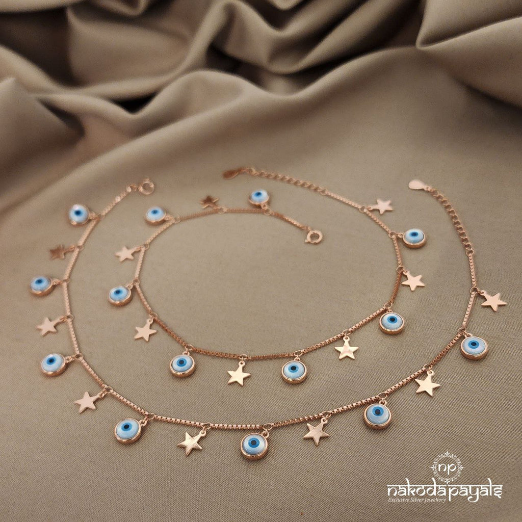 Rosegold Evil Eye Anklets (A4805)