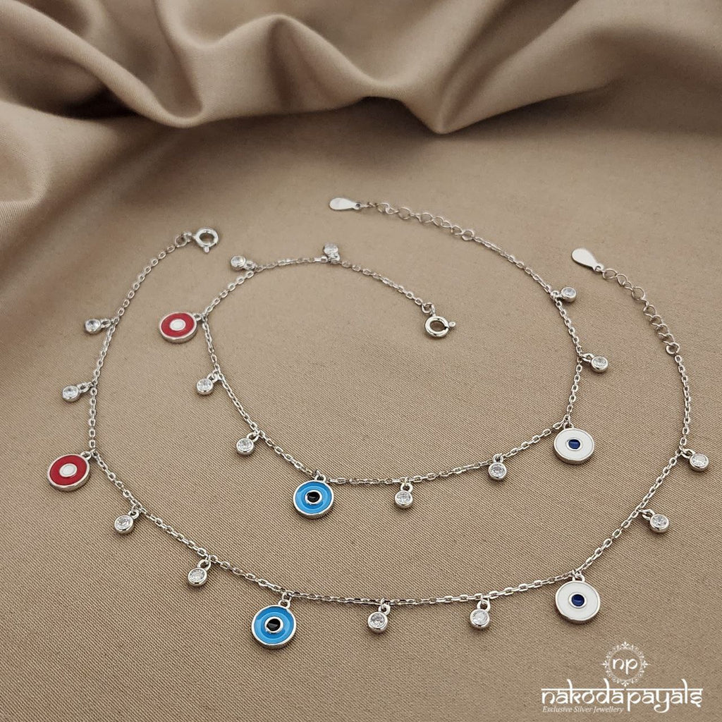 Evil Eye Drop Anklets (A4806)