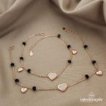 Simple Rosegold Heart Anklets (A4807)