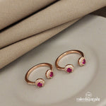 Pink Rosegold Toerings Pair (T2941)