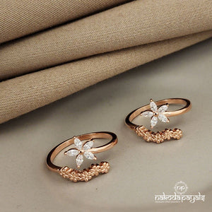 Rosegold Cz Toerings Pair (T2954)