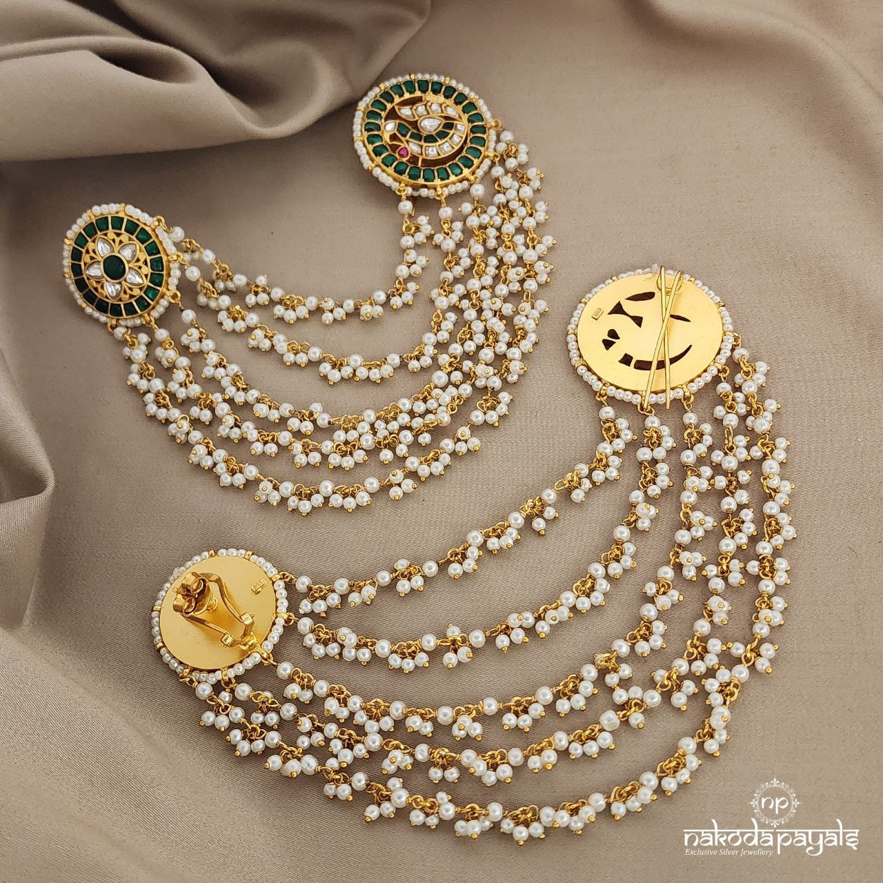 Kundan Stud With Pearled Mati set(Ge6742)