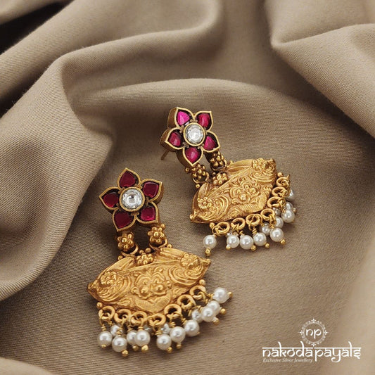 Carmine Kundan Chandbali (Ge6783)