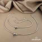 Onyx Drop Thin Anklets (A4625)