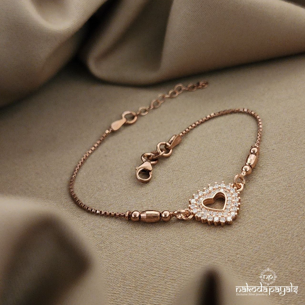 Rosegold Heart Bracelet (Br1361)