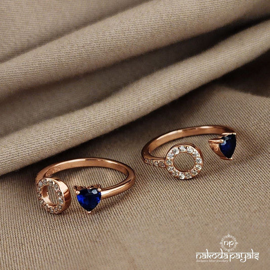 Blue Heart Serenade Toe Ring (T3013)