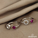 Pink Heart Harmony Toe Ring (T3011)
