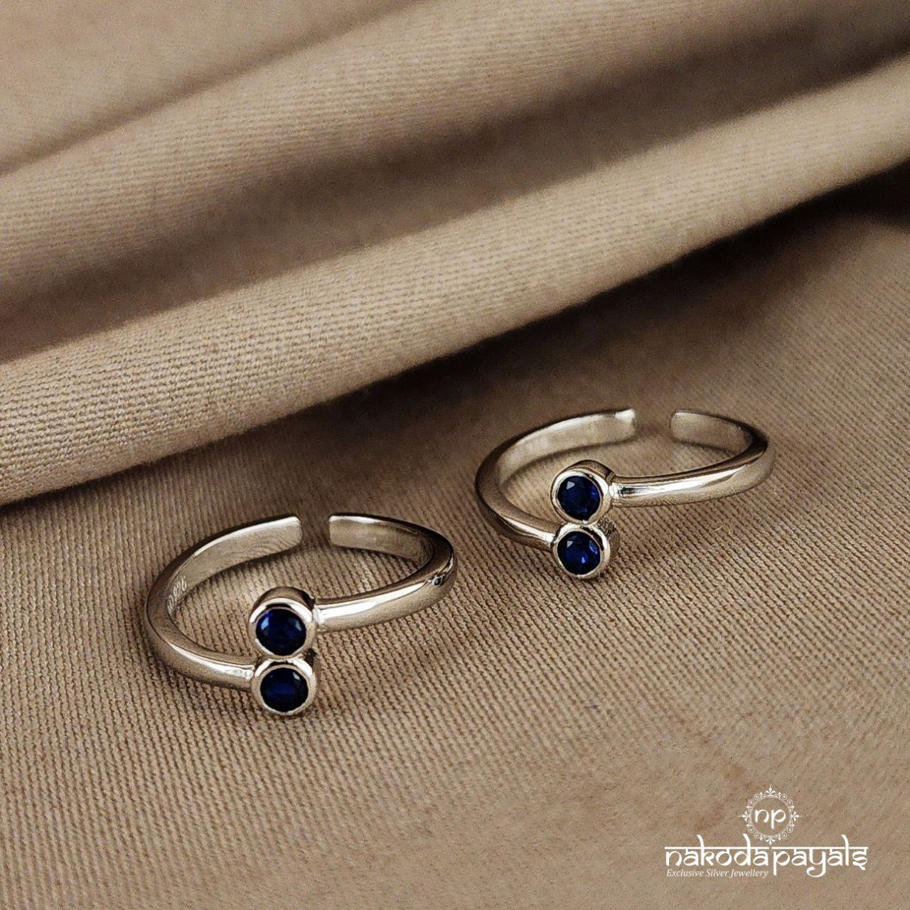 Midnight Gem Duo Toe Ring (T2998)