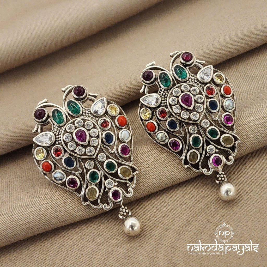 Aviary Navarathna Crest Earrings (S8762)