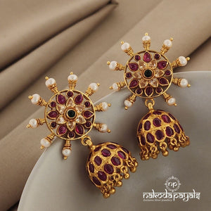 Ruby Wheel Radiance Jhumka (Ge6900)