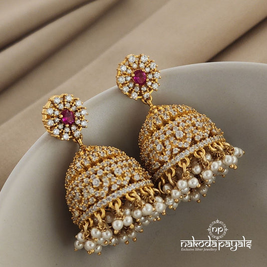 Pink Radiance Jhumka (Ge6895)