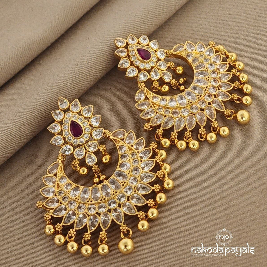 Golden Blossom Traditional Earrings (Ge6868)