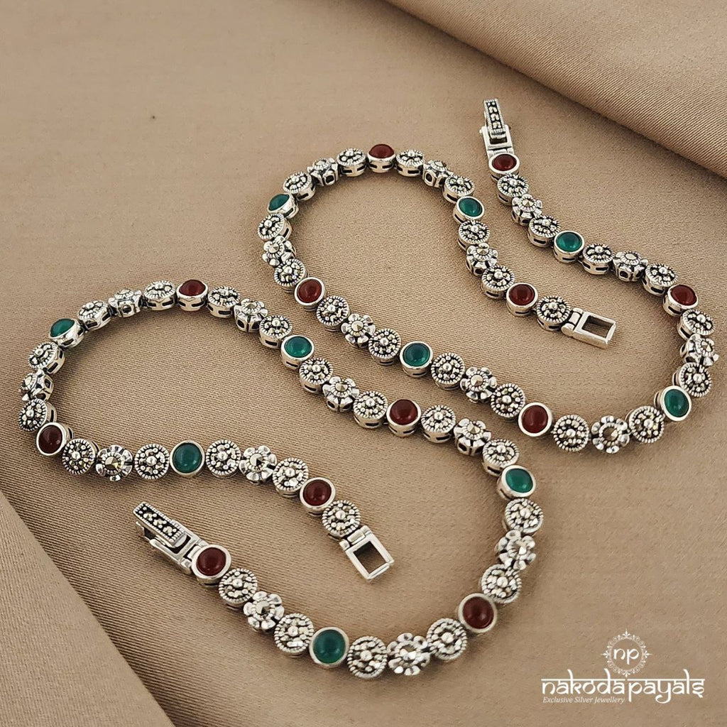 Colorful Marcasite Anklets (A4895)