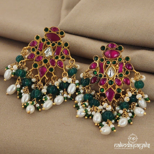 Traditional Kundan Chandbali (Ge6916)