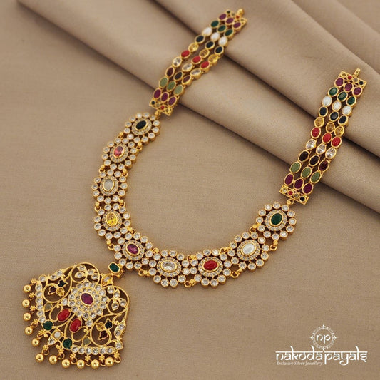 Gorgeous Navarathna Elegance Neckpiece (Gn6843)