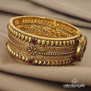 Navarathna Kundan Openable Screw Kada Single (Gk2459)