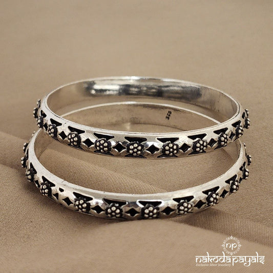Floral Diamonds Bangle Pair (k4356)