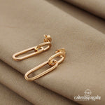 Linked Rosegold Earrings (St2284)