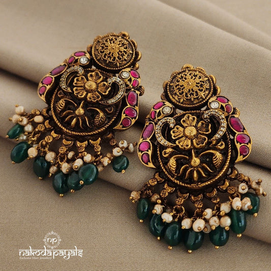 Floral Kundan Chandbali (Ge6927)