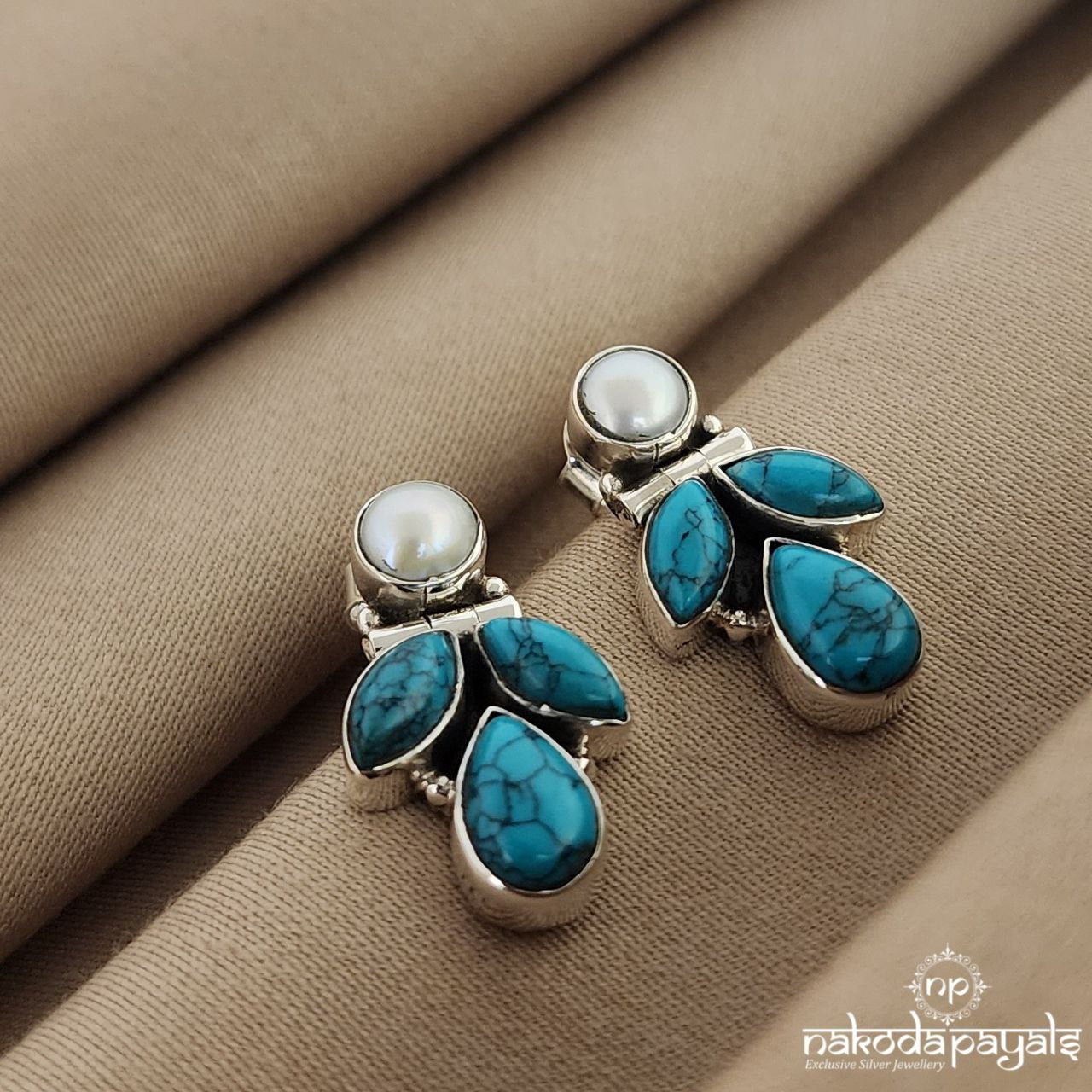 Pearled Leafy Studs (S8879)
