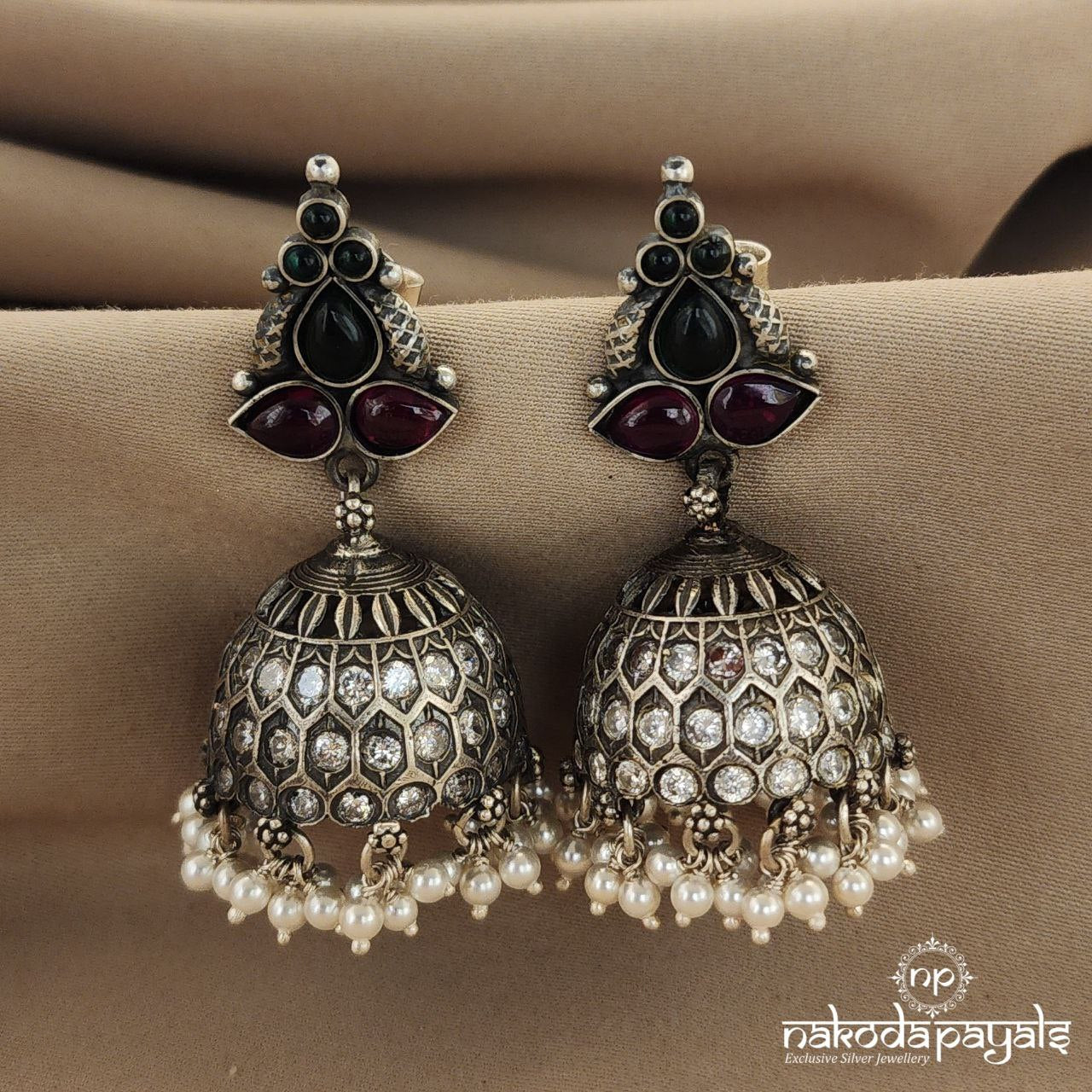 Gorgeous Guttapusalu Kempu Jhumka (J5290)