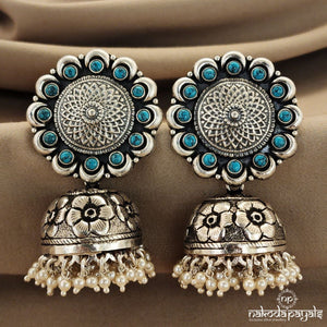 Turquoise Guttapusalu Jhumka (J5283)