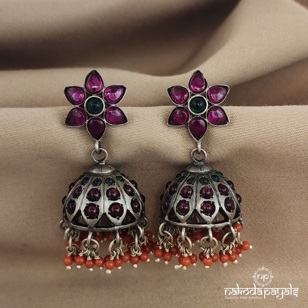 Marvelous Kempu Jhumka (J5296)