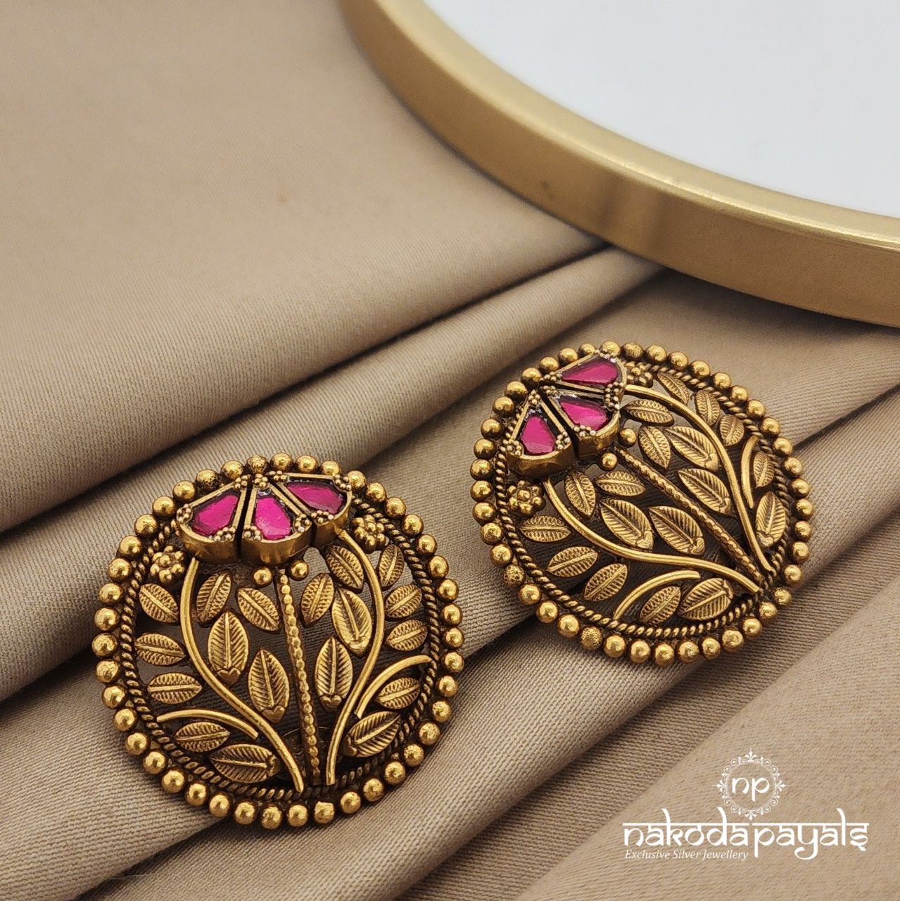 Floral Kundan Studs (Ge6971)